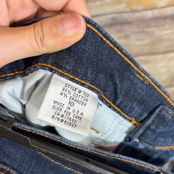 NYDJ Sarah Boot Cut 10 x 33 Long Inseam Classic High Rise Dark Wash Stretch - Picture 4 of 5